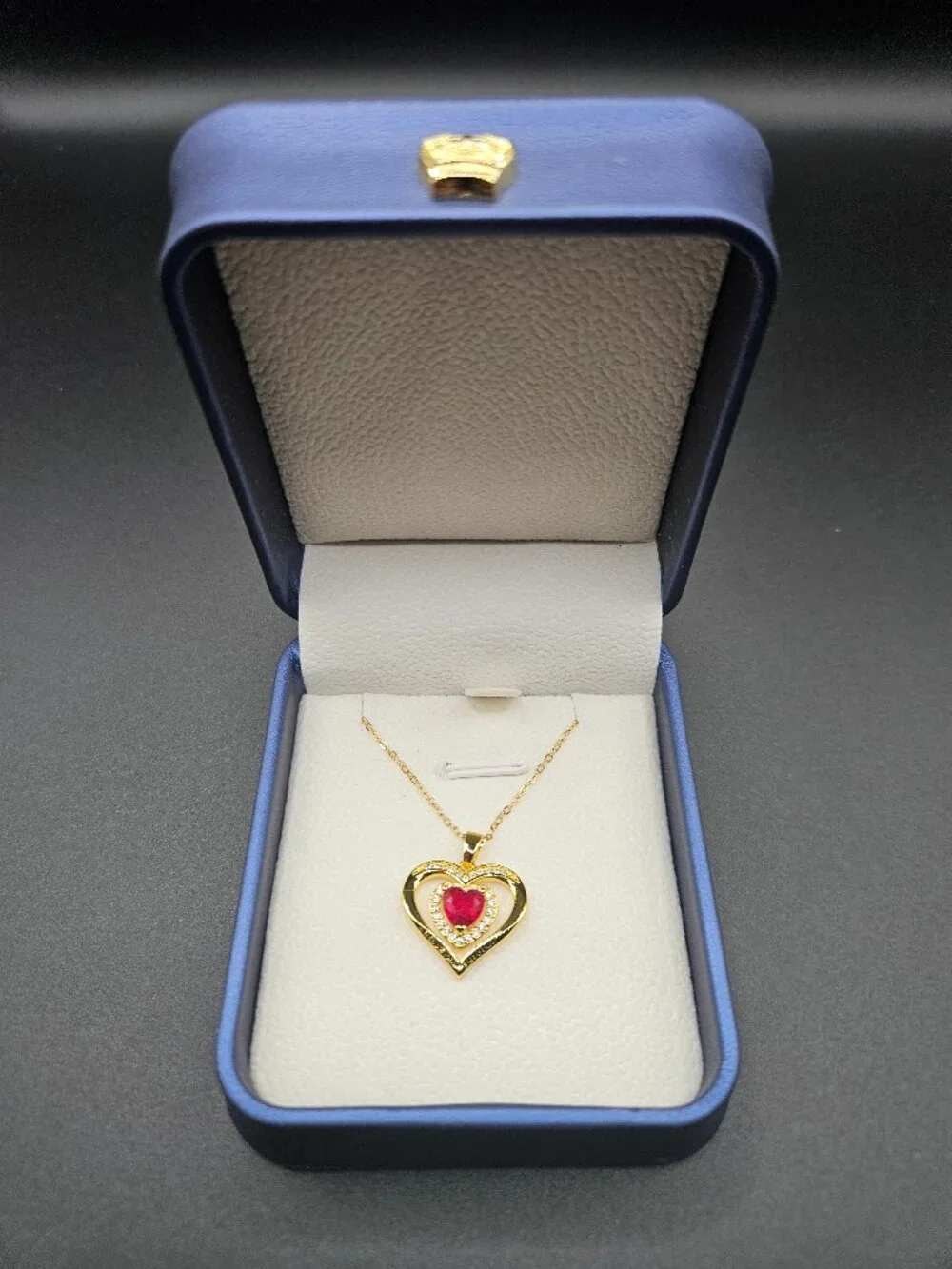 925 Gold Plated Double Heart 